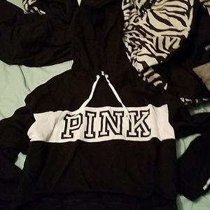 Vs pink crop hoodie